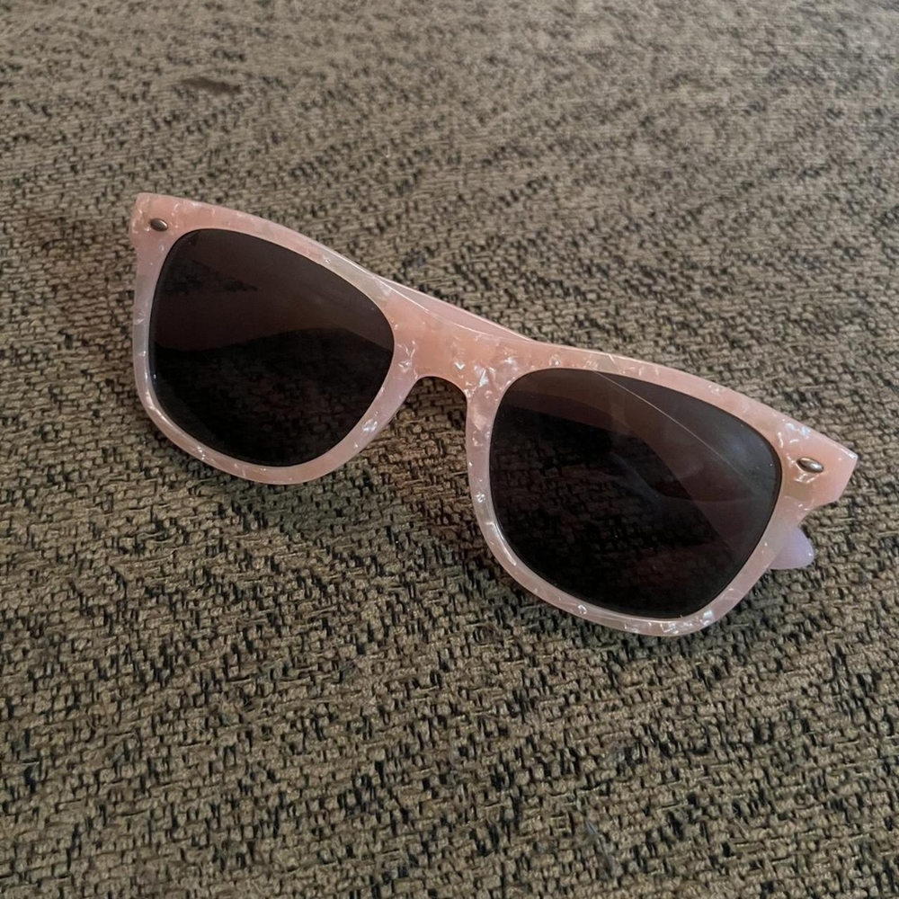 Women's Pink and White Sunglasses